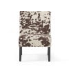 thumbnail image 4 of GDF Studio Abner Contemporary Slipper Accent Chair, Cow Print Velvet and Matte Black, 4 of 10