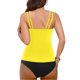 thumbnail image 4 of Conjunto de Bikini de Cintura Alta para Mujeres sin Mangas Sólido, Empujable Acolchado Traje de Baño de Corte Alto Ropa de Playa de Verano, 4 of 6