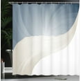 thumbnail image 3 of Ambesonne Contemporary Shower Curtain, Print Modern Stripes, 69"Wx84"L, Coconut White, 3 of 4