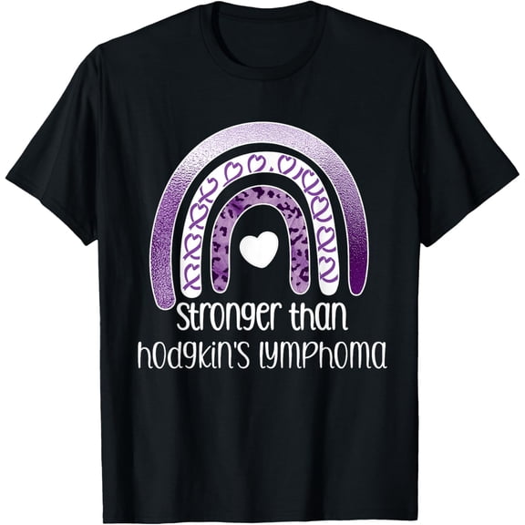 Hodgkin's Lymphoma Survivor Cancer Warrior T-ShirtMen's and women's gift, black and white T-shirt, size: Extra large S-4XL