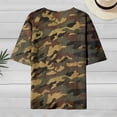 thumbnail image 5 of HOWPAY T Shirts for Women Camo Print Short Sleeve Crew Neck Blouse Casual Loose Fit Vintage T-Shirt Summer Lightweight Y2K Clothes Camouflage XXL, 5 of 5