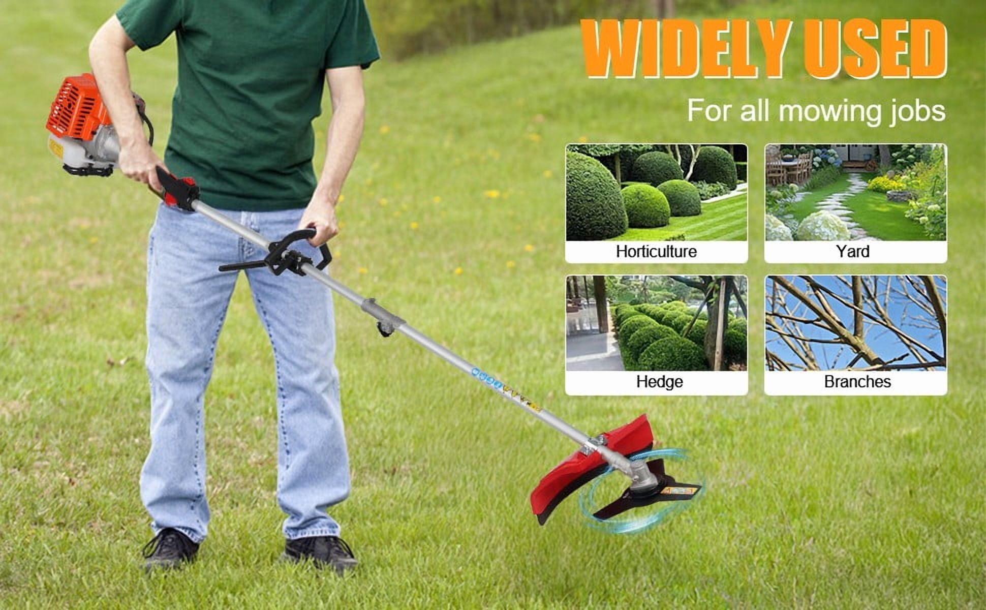 YNCE Gas Weed Eater, 52cc 2-Stroke Weed Eater Gas Powered, 5 in 1 Multi-Functional Gas Weed Wacker with Full Functioning Guard Accessories