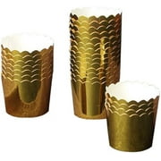 50 Pcs Paper Cupcake Liners Baking Cups, Holiday/Parties/Wedding/Anniversary(Gold)
