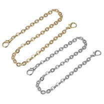 Uxcell 16"x0.22" Purse Chain Strap, 4Pack Purse Handle Shoulder Replacement Strap(Silver, Gold)