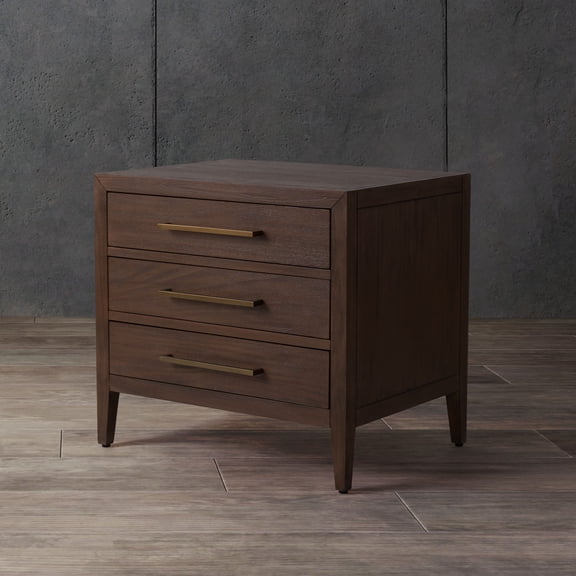 SAFAVIEH Couture Ariella Modern Nightstand with 3 Drawers, Brown