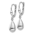 thumbnail image 2 of 14k White Gold Drop Dangle Leverback Earrings, 2 of 7