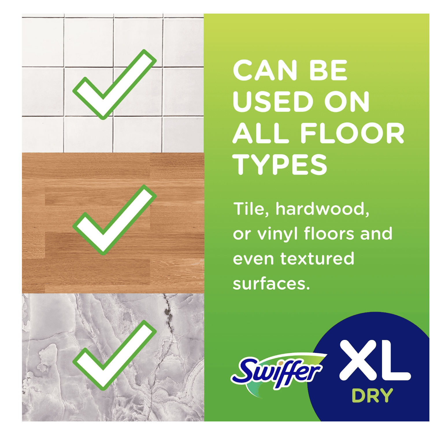 Swiffer Sweeper X-Large Dry Sweeping Cloths Refills, Unscented 16 ea (Pack of 3).