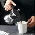 thumbnail image 3 of Strong Coffee Maker, Moka Pot Premium Crystal Shape Top Coffee, 4 cup, Classic Italian coffee maker for Coffee Lover, 3 of 5