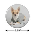thumbnail image 3 of Chihuahua Little Dog in a Sweater Kitchen Refrigerator Locker Button Magnet, 3 of 6