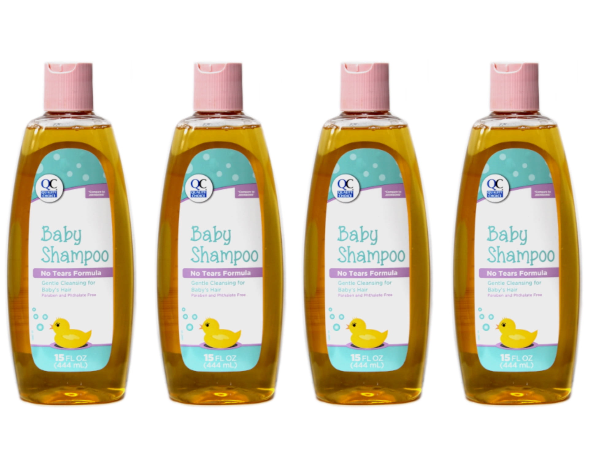 4 Pack Quality Choice Baby Wash & Shampoo No Tears Formula 15 Ounces Each