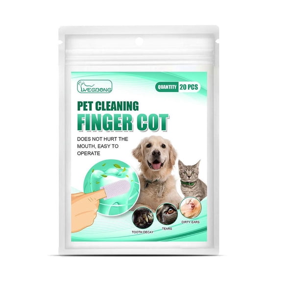 Dog Teeth Cleaning Wipes-Dog Dental Wipes, Pet Dental Finger Wipes for Dogs Best