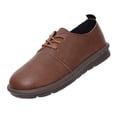 thumbnail image 2 of Loafers for Women Comfortable Lace Up Penny Loafer Ladies Business Casual Dressy Shoes Solid Color Leather Shoes Round Toe Flat Shoes, 2 of 9
