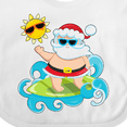 thumbnail image 4 of Inktastic Surfing Santa Boys or Girls Baby Bib, 4 of 4
