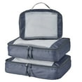 thumbnail image 2 of Protégé 3 Piece Polyester Packing Cubes, Gray with zipper, 2 of 11
