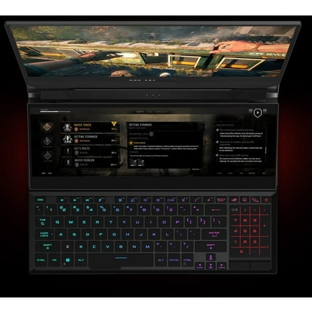 ASUS - Zephyrus Duo 15 SE GX551 15.6" Gaming Laptop - AMD Ryzen 9 - 32 GB Memory - NVIDIA AMD GeForce RTX 3080 Radeon Vega - Off Black