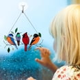 thumbnail image 1 of Adornos de pájaros manchados, colgantes para ventanas, adornos para ventanas con pájaros manchados, decoración para el hogar, colgantes para ventanas de alta capacidad, 1 of 9