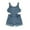 Light Blue, variant on WOLLED 0-3Y Baby Girls Summer Demin Romper Shorts Outfits Newborn Sleeveless Halter Jumpsuit Playsuit One-Piece Sunsuit Overall Jeans Shorts Clothes Set