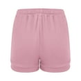 thumbnail image 4 of Women's Cotton-Linen Casual Shorts - Elastic Waist Pull-On with Side Pockets, Beach & Lounge Shorts | Yubnlvae (Pink | M), 4 of 4