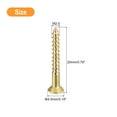 thumbnail image 2 of Unique Bargains 100Pack M2.5 x 20mm Brass Slotted Drive Flat Head Wood Screws Self Tapping Screw, 2 of 6