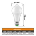 thumbnail image 3 of Bombilla Led Sensor De Luz Sensor Pir Detección Automática Bombilla De Lámpara Led De Ahorro De Energía Con Luz Blanca Fría Para Pasillo De Entrada Pasillo 12W E27 Scienceny HA027244-01, 3 of 5