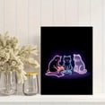 thumbnail image 2 of UXIEQU Neon Cats Gaming Canvas Wall Art 15.75x11.81 Inches, 2 of 8