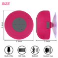 thumbnail image 2 of Deago HD Waterproof Bluetooth Wireless Shower Speaker Mini Speakers Handsfree Portable Speakerphone with Built-in Mic & Suction Cup (Purple), 2 of 10