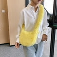 thumbnail image 2 of Bolso mini de color liso peludo estilo otoño e invierno, bolso de mujer de moda informal debajo del brazo, bolso de felpa de estilo moderno, 2 of 6