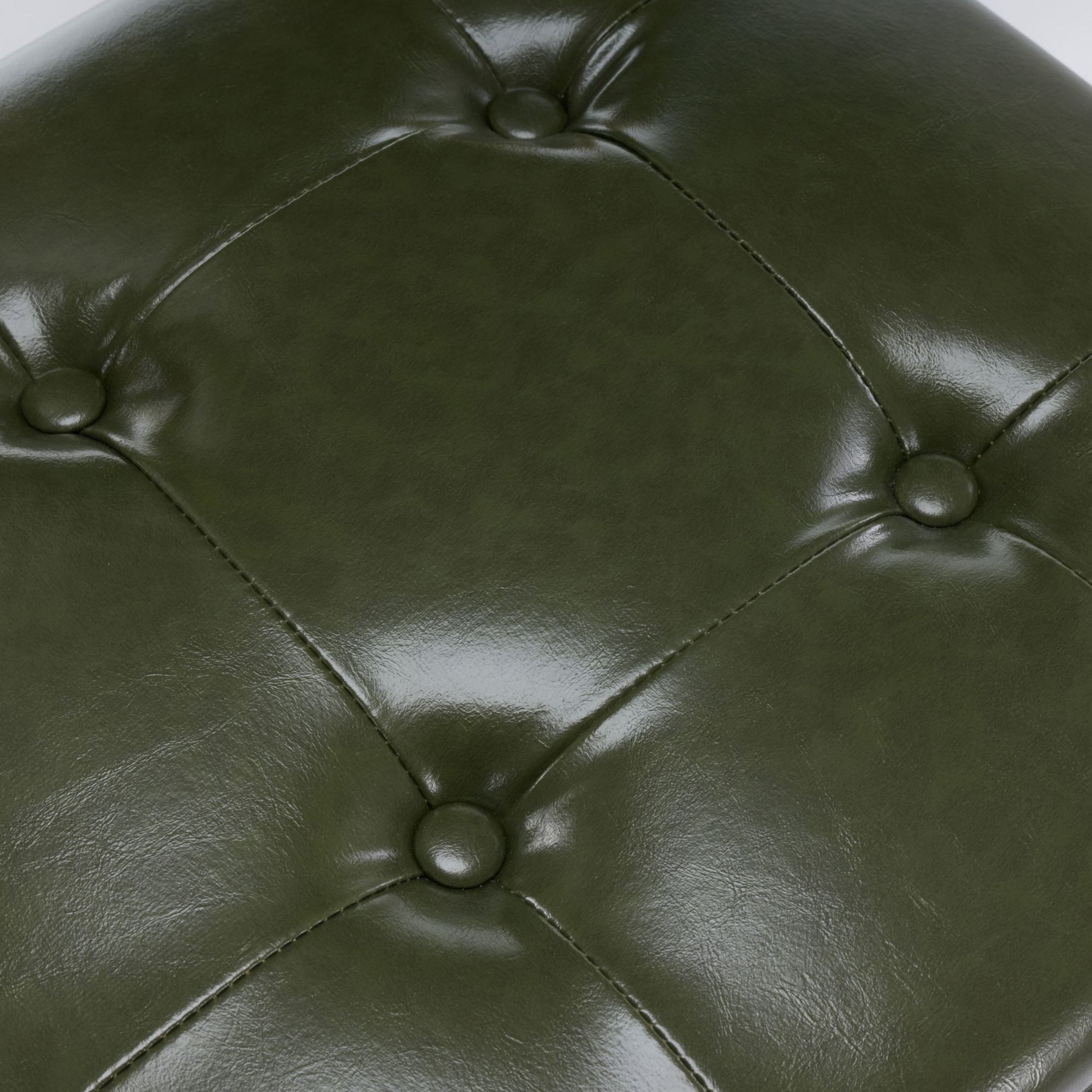 GDF Studio 22" Dining Chairs Set of 2 with Woven PU Leather Back & Button-Tufted Seat, Hunter Green