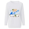 thumbnail image 3 of Sweat-shirt de Noël Femmes Imprimé Pull de Mode Mi Longueur Veste Col Rond Chaud Pull Vacances Noël Outwear Manches Longues Fermeture Cardigan, 3 of 5