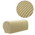 thumbnail image 4 of Couch Arm Covers, Microfiber, Thick, Upholstery Protection, 22 In, Black and White Checkered Decor, Light Beige, 1 Pair, 4 of 9