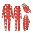 thumbnail image 4 of Penkiiy Matching Christmas Onesie Pajamas for Family, Hooded One Piece Vacation PJs, Cute Printed Holiday Loungewear L Red, 4 of 6