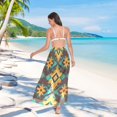 thumbnail image 7 of FORMRS Womens Long Sarong Beach Wrap Semi-Sheer Bikini Skirt Bathing Swimsuit Cover Up, Geometric Patterns, 7 of 7