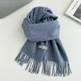 thumbnail image 3 of 100% Pure Wool Scarf for Women & Men, 11 Color Soft & Warm Winter Wrap with Fringe,180*30cm,brown, 3 of 13
