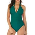 thumbnail image 2 of Traje de baño de una pieza para mujer, conjunto de bikini para mujer, traje de baño de moda para mujer con camisola, cuello colgante y espalda descubierta., 2 of 9