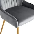 thumbnail image 6 of MOJAY Velvet Dining Chairs with Golden Legs, Set of 2, Grey, 6 of 9