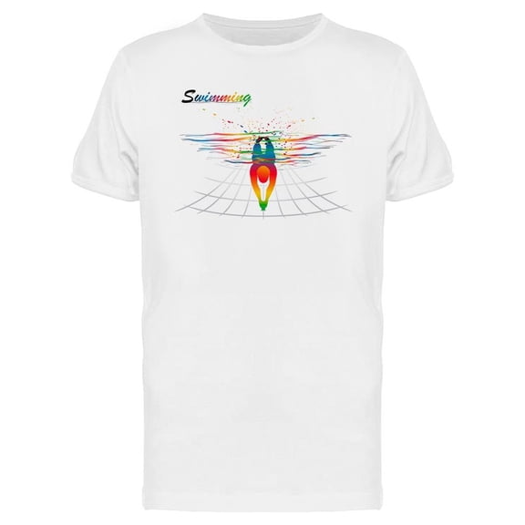 Colorful Swimming T-Shirt Men -Image by Shutterstock, Male Small