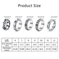 thumbnail image 4 of 5 Pcs Stainless Steel Spinner Rings for Women Men Anxiety Rings Moon Star Band Rings Stress Relieving Wedding Promise Rings Set Type 1, 4 of 9