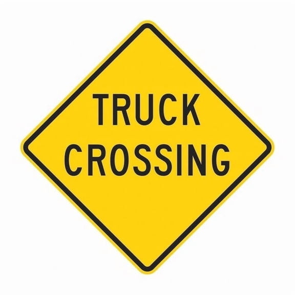 Lyle Truck Crossing Traffic Sign,24" x 24" W11-10TC-24HA