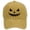 Yellow, variant on Unisex Pumpkin Smile Face Embroidered Vintage Baseball Hat, Washed Cotton Soft Top Cap with Adjustable Fit, Halloween Party Sun Cap for Outdoor Daily Casual Wear Blackish Green