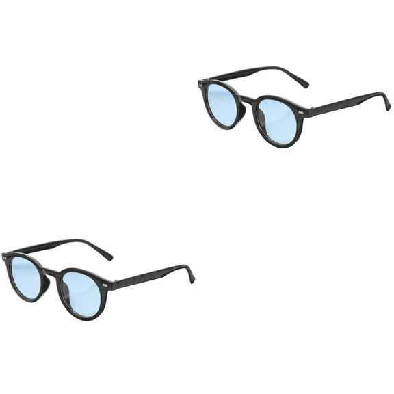 MLINS 2pcs Outdoor Sunglasses Sun Glasses Summer Eyewear Fashionable Round Sunglasses