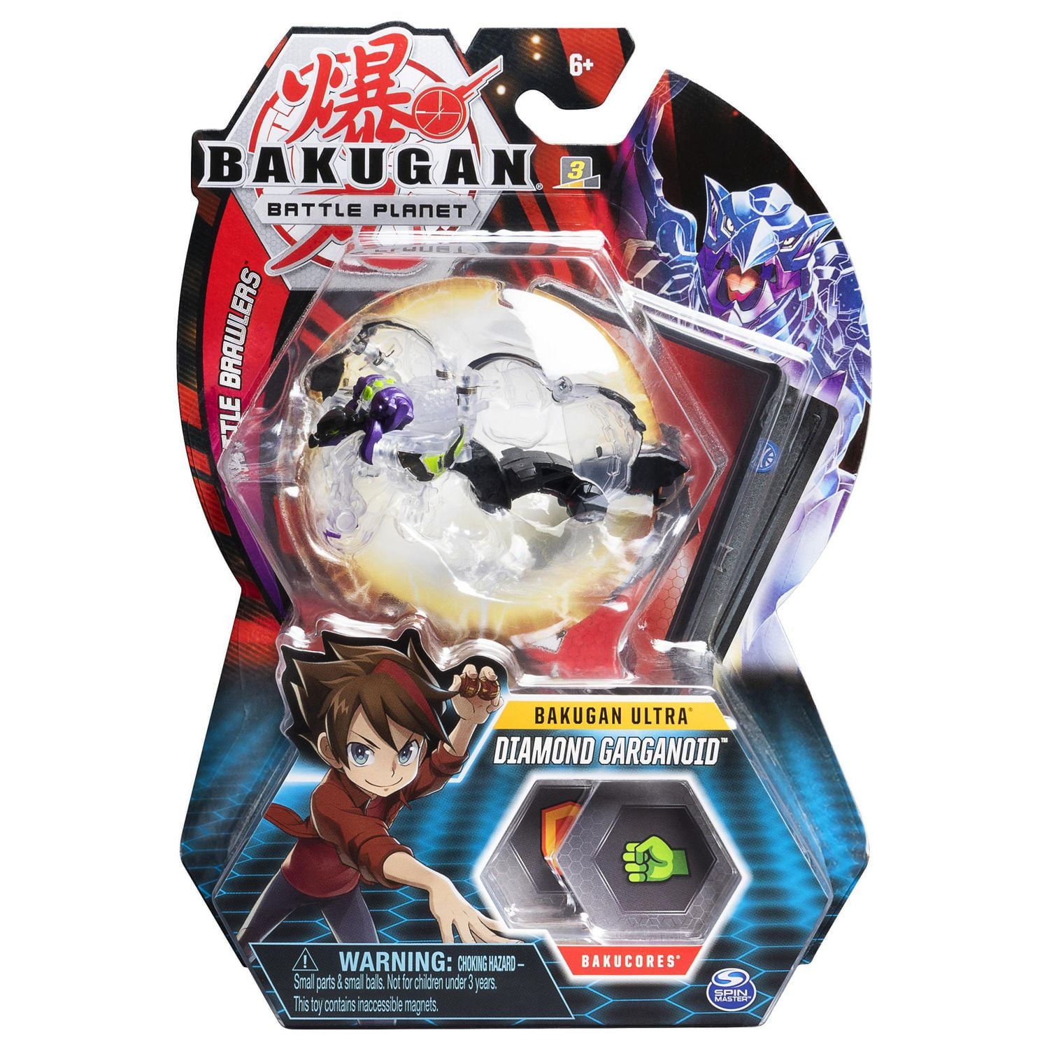 Bakugan Ultra, Diamond Garganoid, 3-inch Tall Collectible Transforming Creature, for Ages 6 and Up