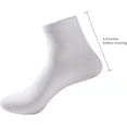 thumbnail image 5 of SERISIMPLE Bamboo Men Breathable Sock Low Quarter Thin Ankle Comfort Cool Soft Socks 5 Pairs (White, Large), 5 of 6