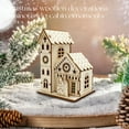 thumbnail image 4 of Wooden Church Model Decorative Building Kit with Cutout Windows and Detailed Facade for Home Display or Craft Projects, 4 of 6