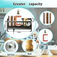 thumbnail image 4 of HAHADAXA Kitchen Sink Organizer Sponge Holder, Kitchen Sink Sponge Caddy Sink Rack Soap Tray, for Kitchen Counter Sink Accessories(Silvery), 4 of 4