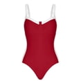 thumbnail image 6 of Stamzod Swimsuit for Women Tummy Control One Piece Bathing Suit Color Block Swim Suits 2026 Red XXL, 6 of 7