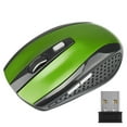 thumbnail image 1 of Souris de Jeu Sans Fil Réglable DPI 2.4G 6 Boutons Réglable DPI Souris Optique Sans Fil pour Ordinateur Portable PC, Vert, 1 of 9