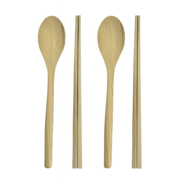 (Set of 2) Artisan Handmade Cypress Wooden Kitchen Tools | Solid One Whole Piece | Natural, Professional Grade, Masterpiece | Made in Korea