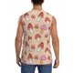 thumbnail image 4 of Balery 70s Mushroom Camisetas sin mangas para hombre, absorbe la humedad y protege contra el mal olor.-3X-Large, 4 of 7