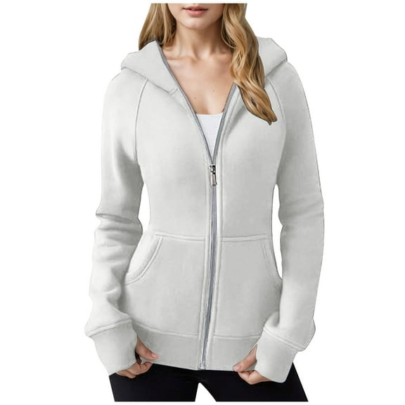 jtjvou Womens Zip Up Hoodies Fleece Jackets Oversized Sweatshirts Fall Fashion Outfits Sweaters Winter Clothes Green L