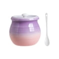 thumbnail image 2 of yuksok Kitchen Canister 680ml Multiuse Ceramic Sealed Jar for Cereal Rice Loose Tea violet, 2 of 9